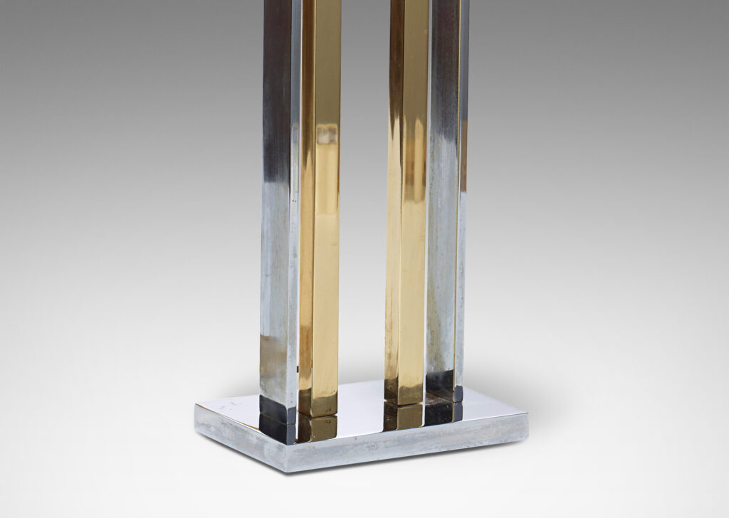 Gallery BAC Adnet table lamp in chrome and brass