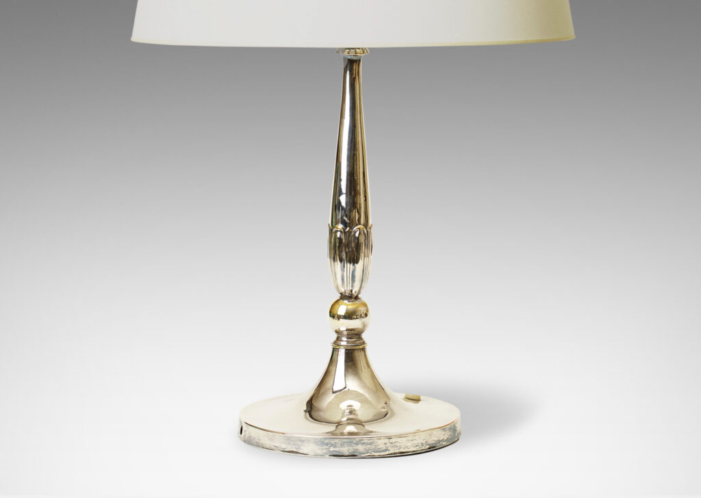 Gallery BAC Andersen for GAB silvered table lamp