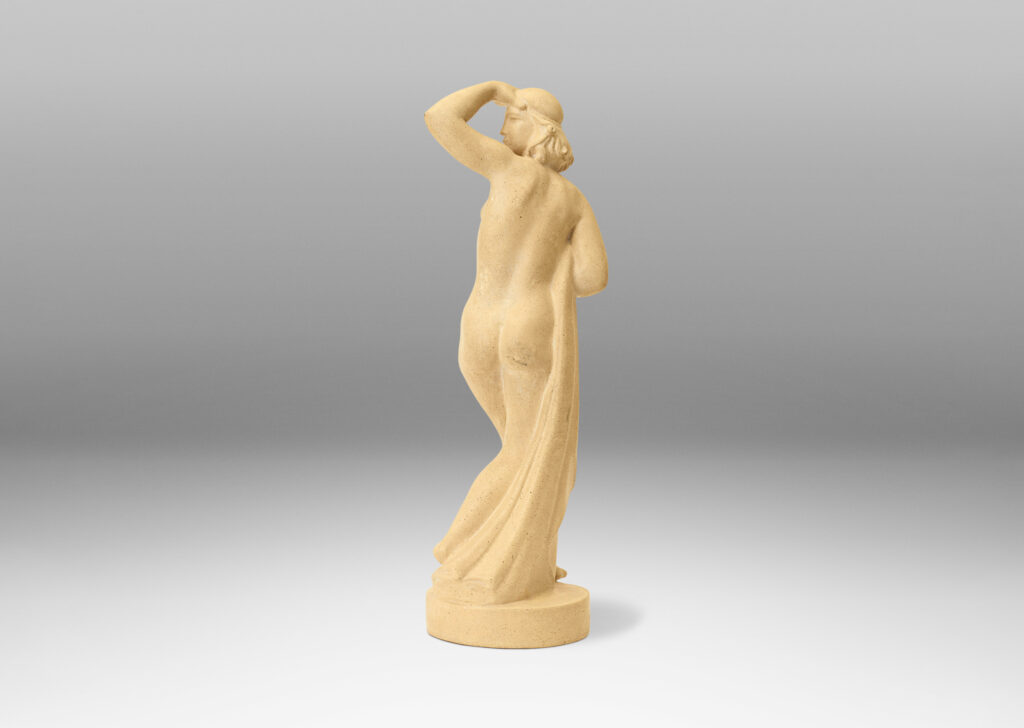 Gallery BAC statue depicting female nude looking back, in cast stone