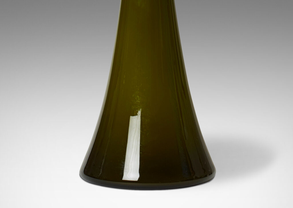 Gallery BAC olive-hued glass with oak stopper