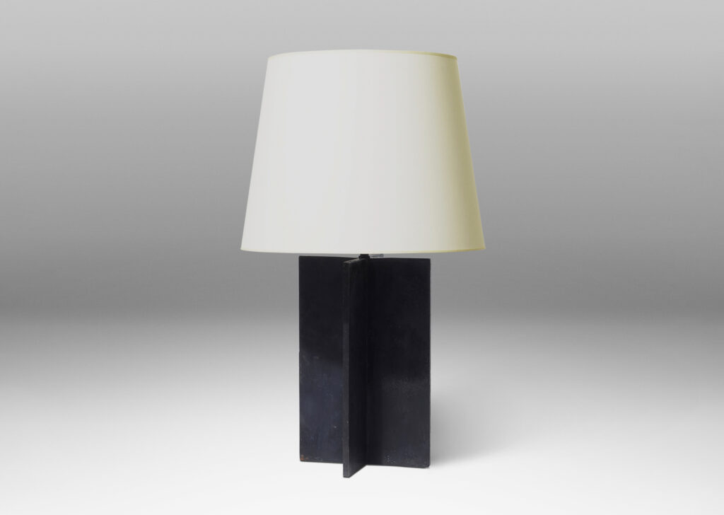 Gallery BAC “Crosspiece” table lamps in painted iron