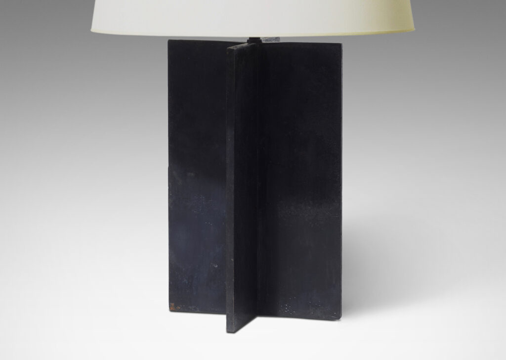 Gallery BAC “Crosspiece” table lamps in painted iron