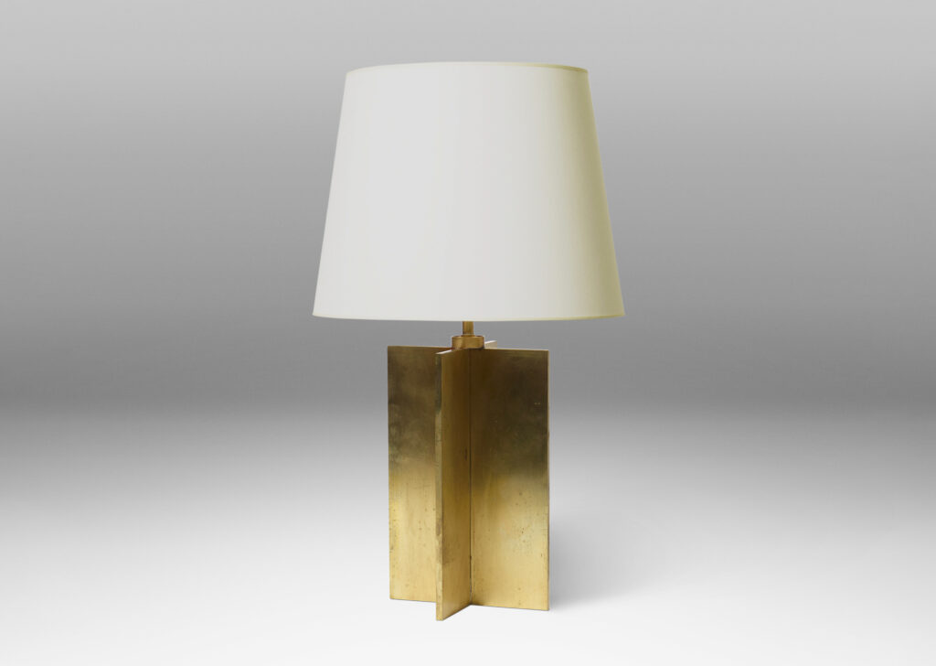 Gallery BAC table lamps in cast brass