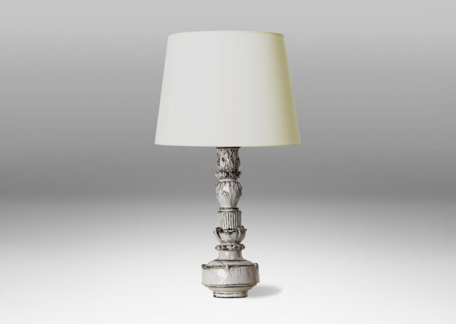 Gallery BAC able lamp with highly sculptural totemic components with reeding and vegetal motifs by Svend Hammershøi