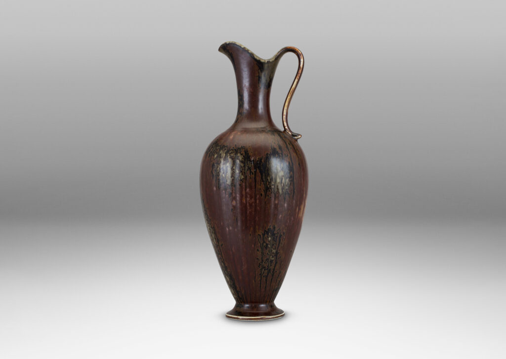 Gallery BAC vase with attenuated Greco-Roman ewer form by Gunnar Nylund