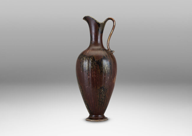 Gallery BAC vase with attenuated Greco-Roman ewer form by Gunnar Nylund