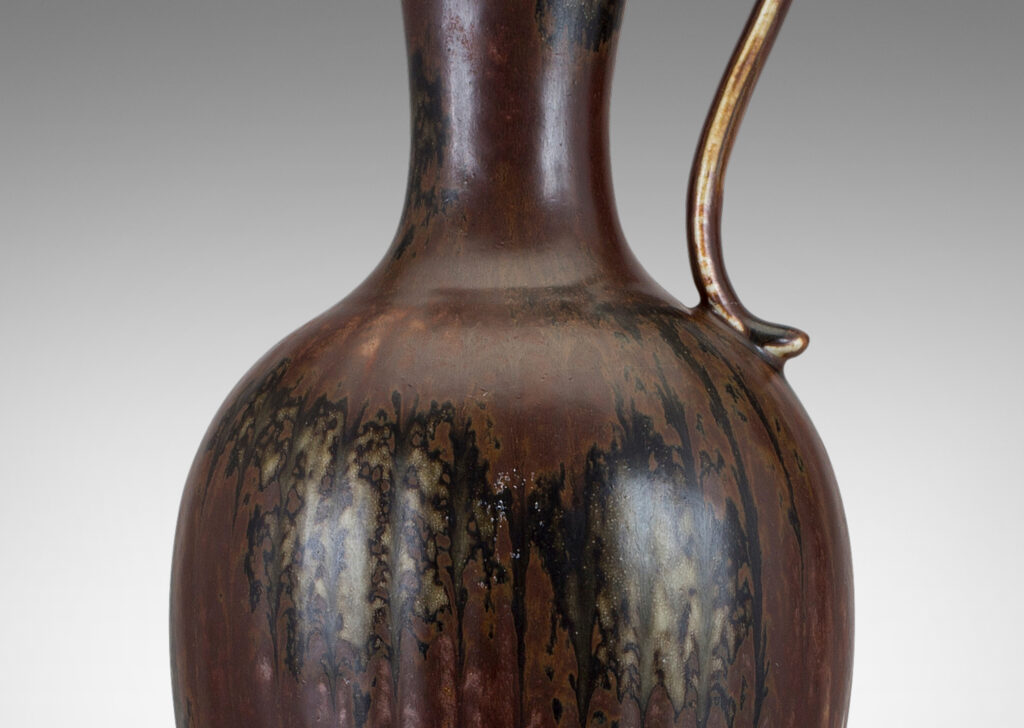 Gallery BAC vase with attenuated Greco-Roman ewer form by Gunnar Nylund