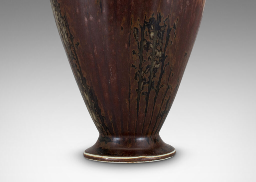 Gallery BAC vase with attenuated Greco-Roman ewer form by Gunnar Nylund