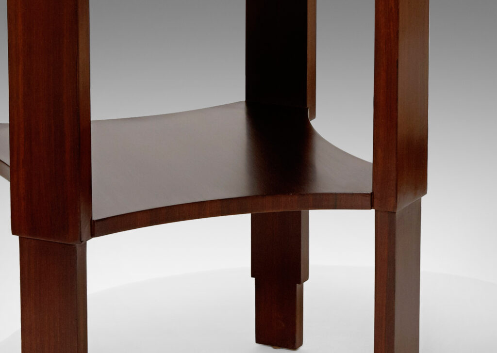 Gallery BACSculptural center or side table in Brazilian rosewood by Eugène Printz