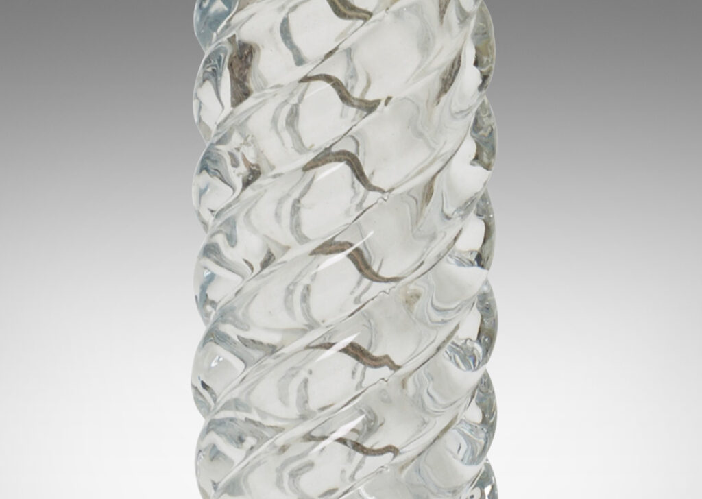 Gallery BAC columnar forms encircled with lyrical spirals, hand-formed crystal