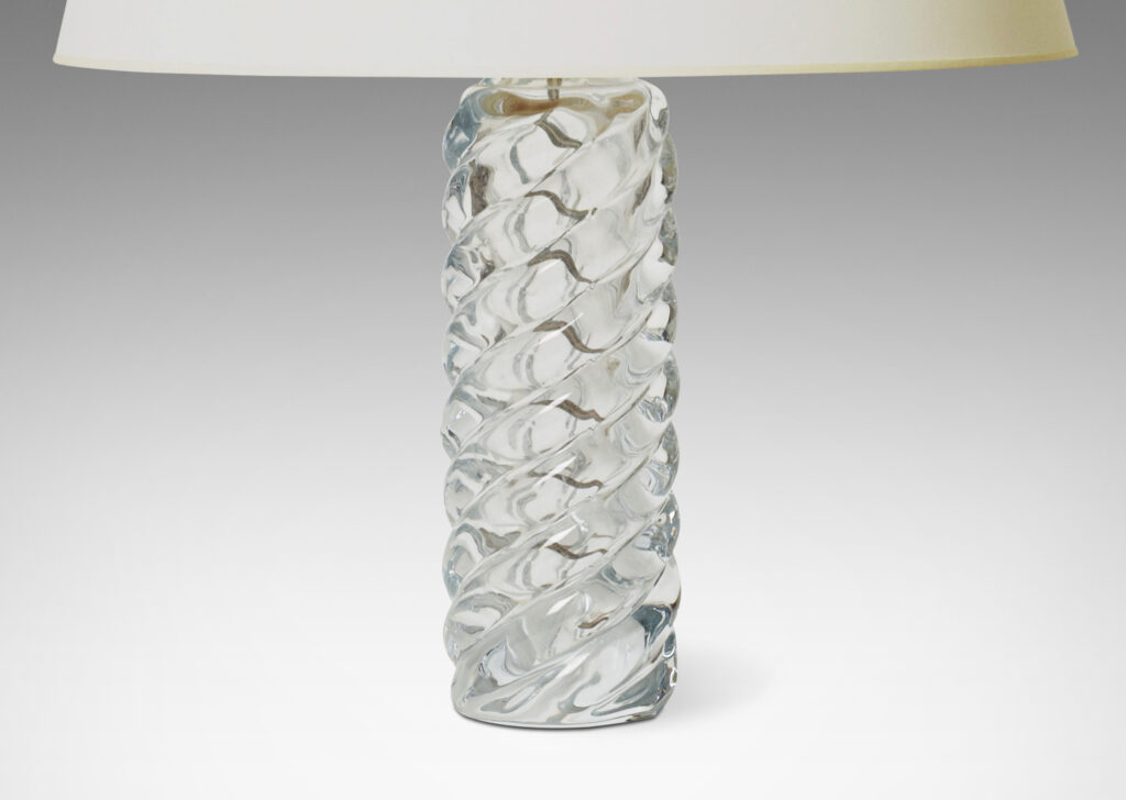 Gallery BAC columnar forms encircled with lyrical spirals, hand-formed crystal