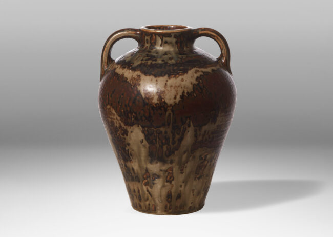 Gallery BAC Amphora-form vase in stoneware with spectacularly rendered “Sung” glaze