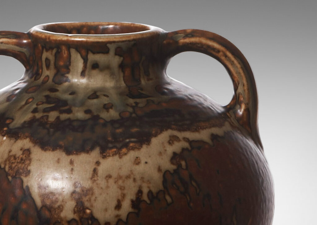 Gallery BAC Amphora-form vase in stoneware with spectacularly rendered “Sung” glaze