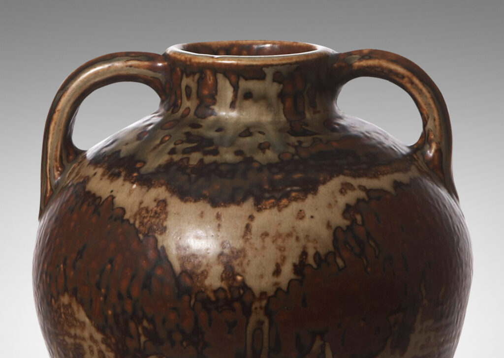 Gallery BAC Amphora-form vase in stoneware with spectacularly rendered “Sung”