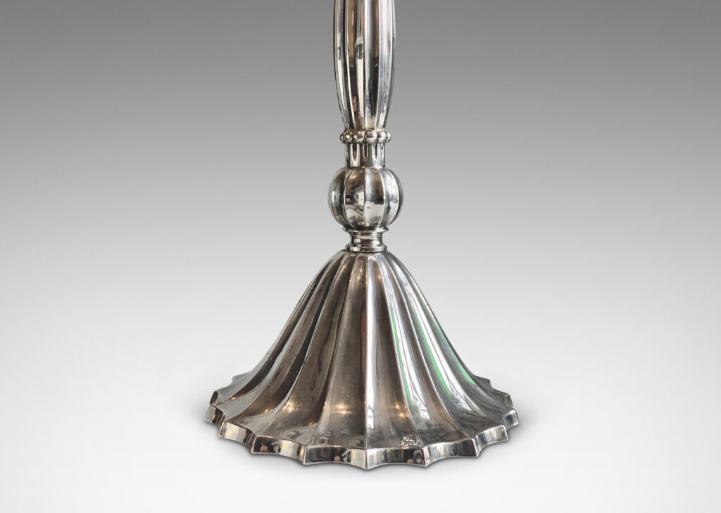 Gallery BAC fluted stand and flaring base resembling a pleated tassel