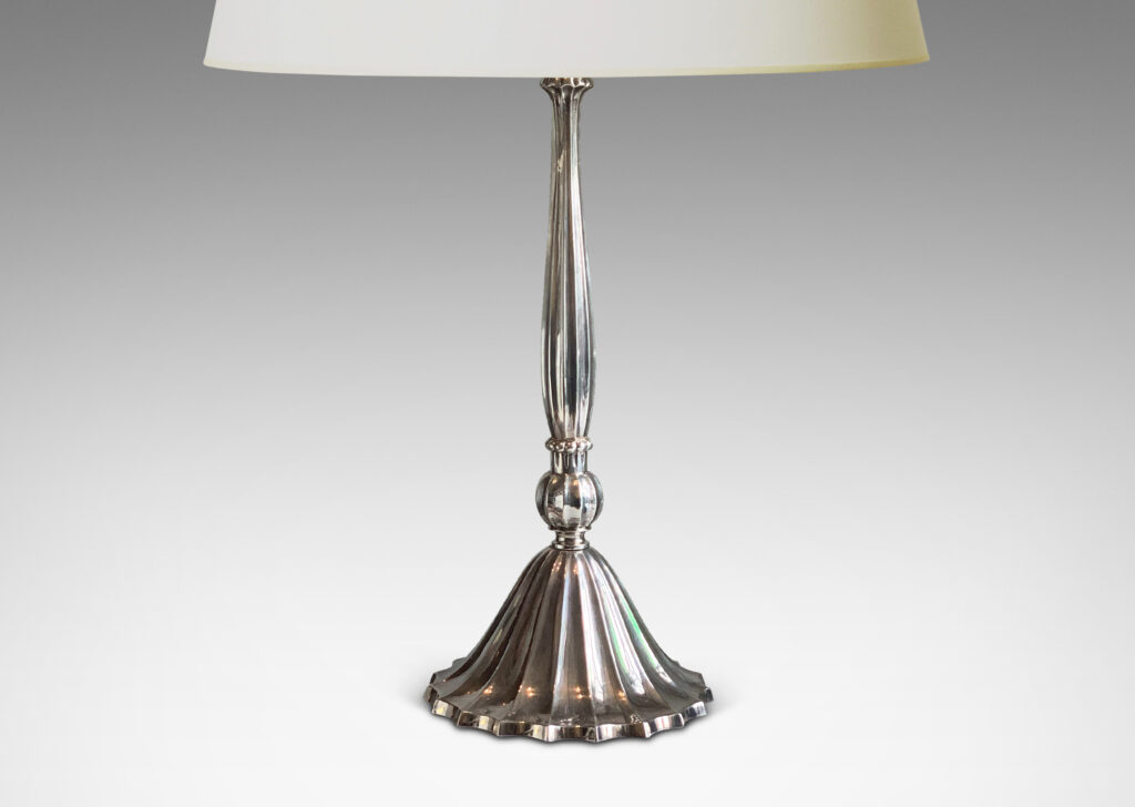 Gallery BAC fluted stand and flaring base resembling a pleated tassel