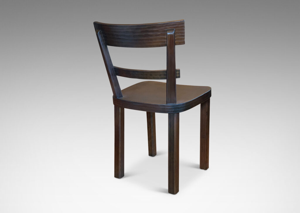 Gallery BAC side/dining chairs with shallow gouging pattern attributed to Axel Einar Hjorth