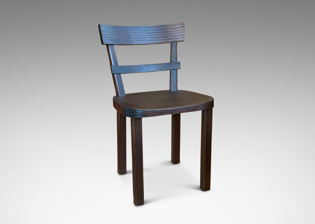 Gallery BAC side/dining chairs with shallow gouging pattern attributed to Axel Einar Hjorth