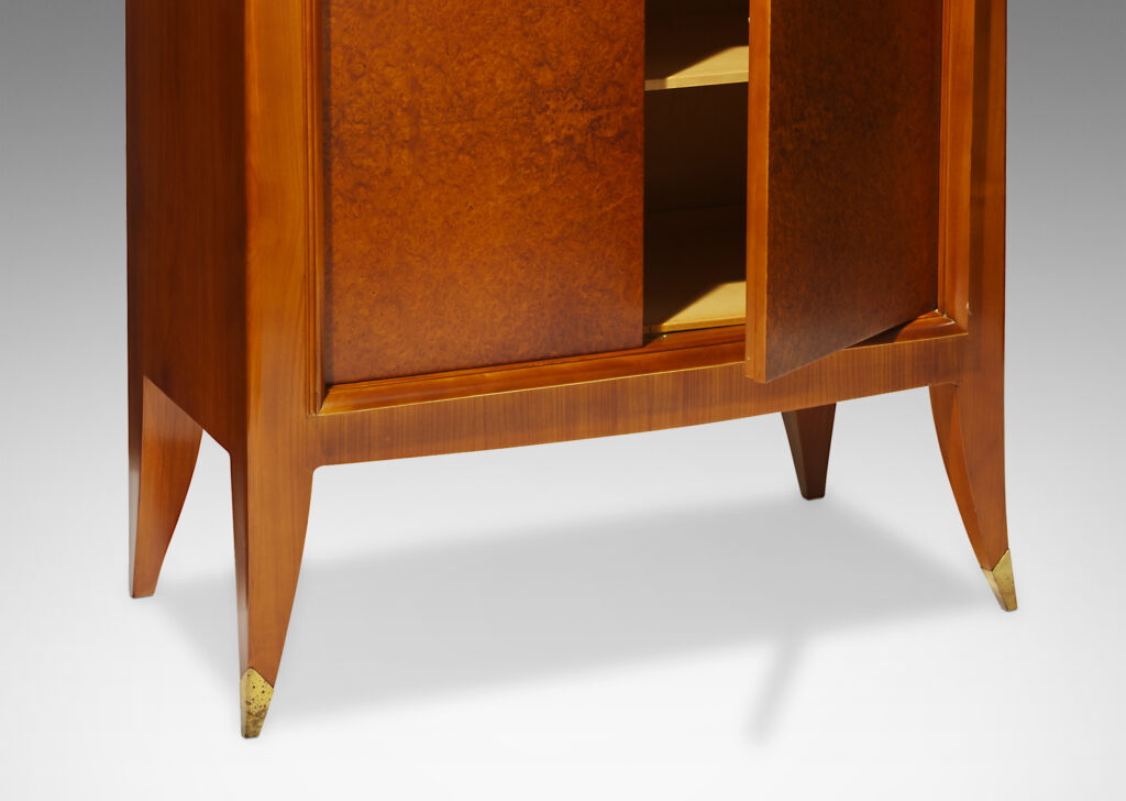 Gallery BAC cabinet having a sculptural design and of superlative construction in fruit wood