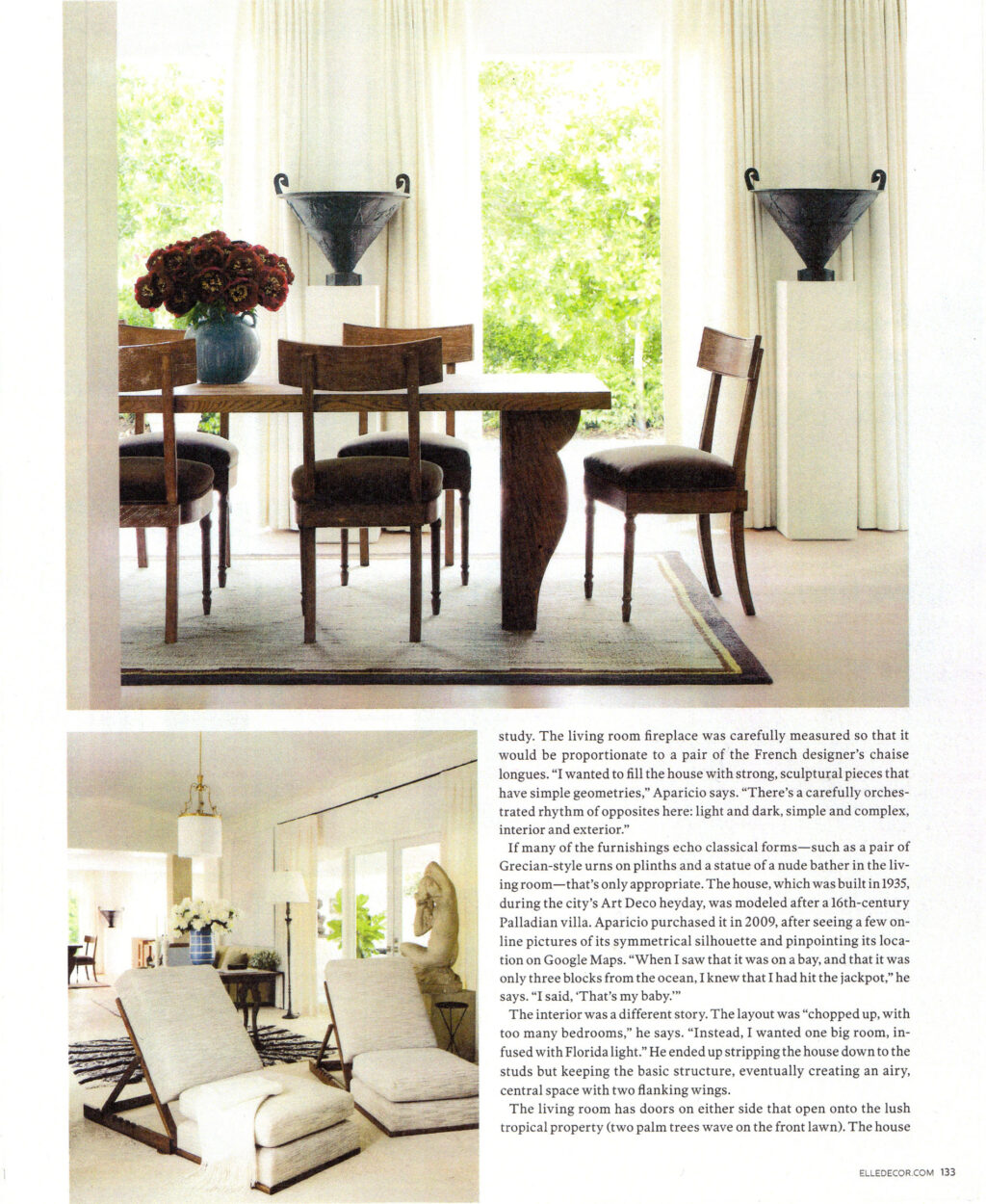 Gallery BAC seen on Elle Decor