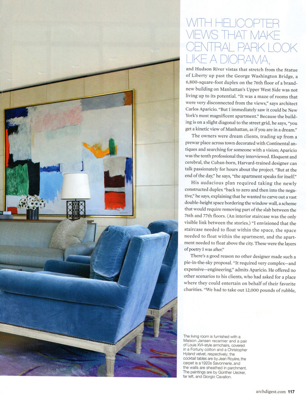 Gallery BAC seen on Architectural Digest