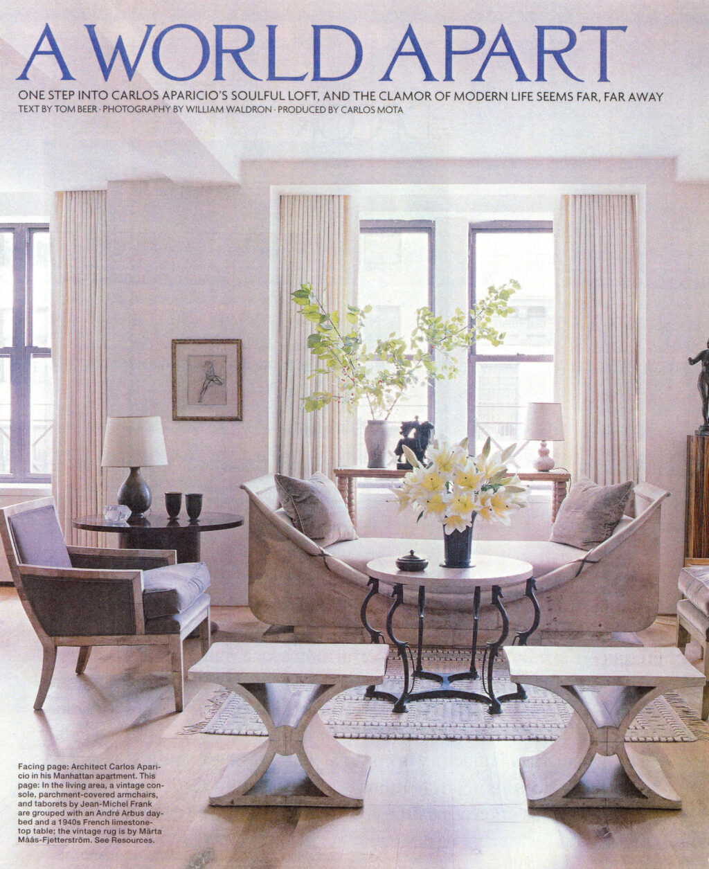 Gallery BAC seen on Elle Decor