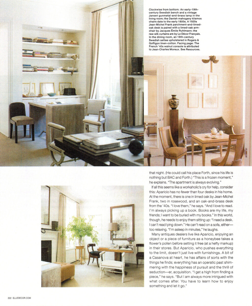 Gallery BAC seen on Elle Decor