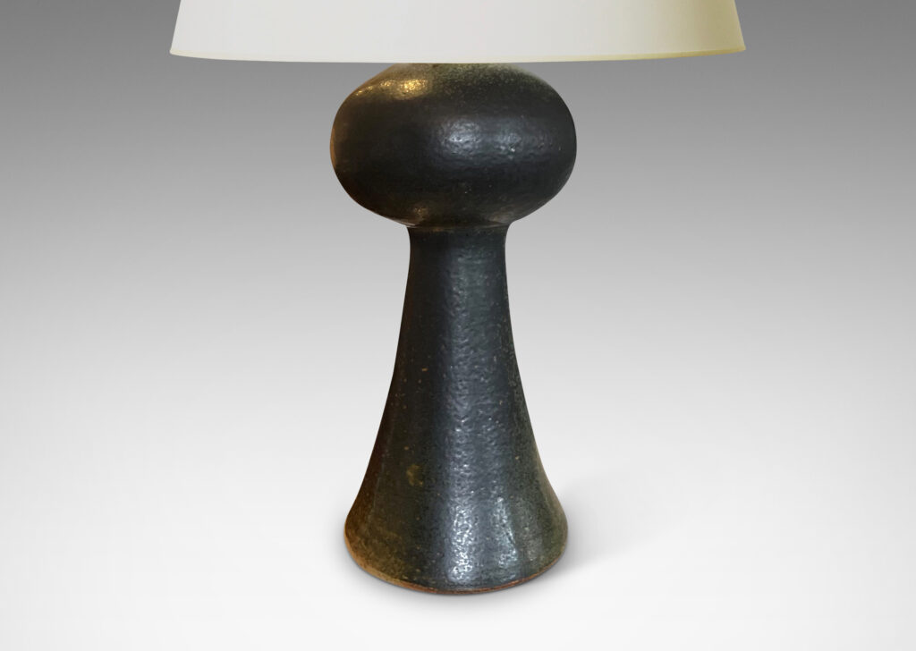 Gallery BAC tall pawn-like form in blue-black and gray