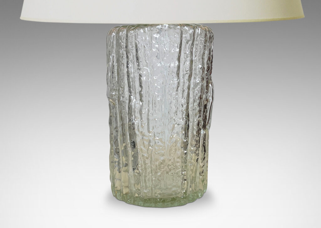 Gallery BAC wonderful bark-like textural effect in clear artisanal glass