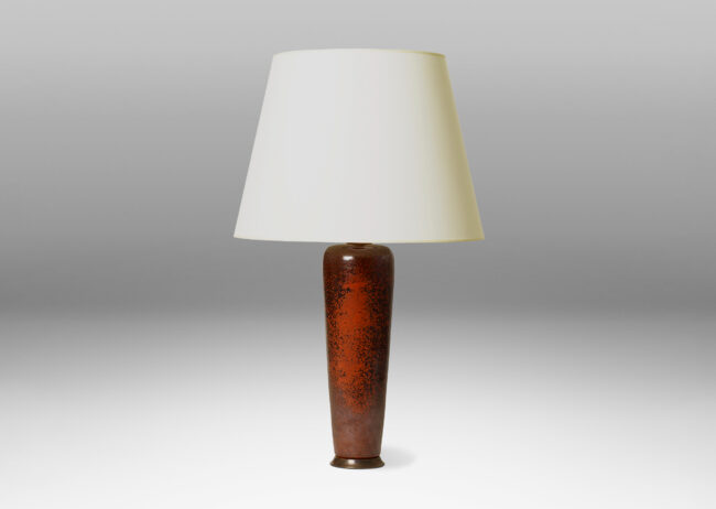 Gallery BAC very tall tapered form in a fiery burnt sienna and brown glaze