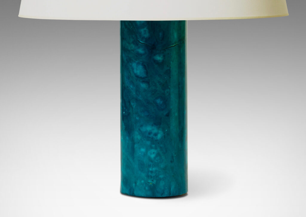 Gallery BAC columnar form in a saturated turquoise-hued composite stone