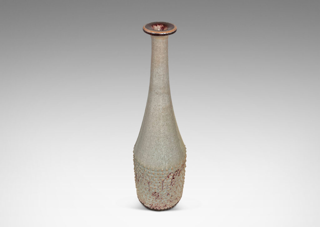 Gallery BAC attenuated bottle form with tall conical neck and textured cylindrical body