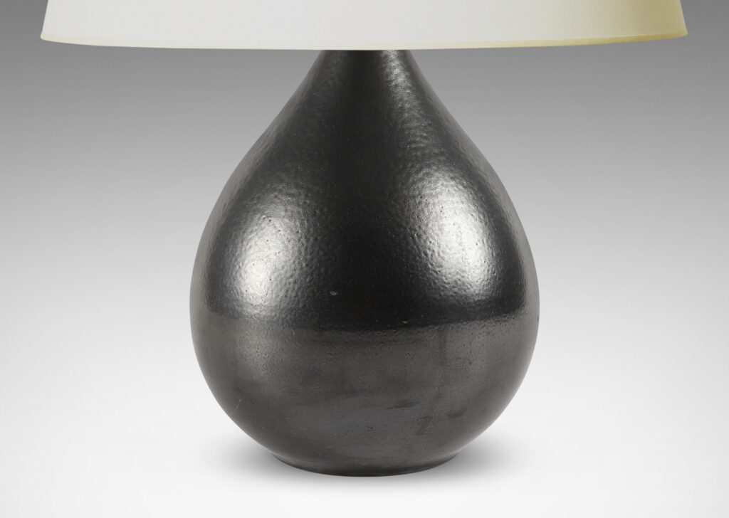 Gallery BAC organically modeled drop form with subtly carved dimpled texture in a rich ganache brown