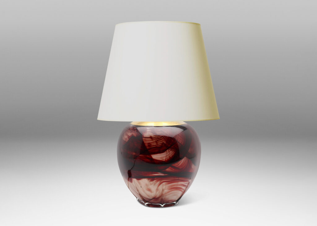 Gallery BAC apple-like tapered form with a wonderful swirling burgundy/purple tone