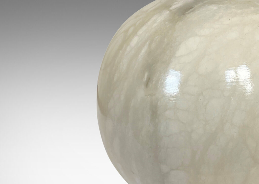 Gallery BAC plump globe forms in white/ivory with gray