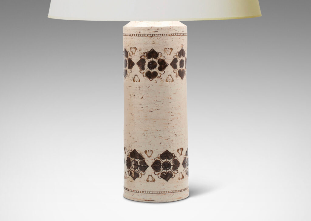 Gallery BAC tall cylindrical forms with “birch barK” texture and impressed and carved ornaments