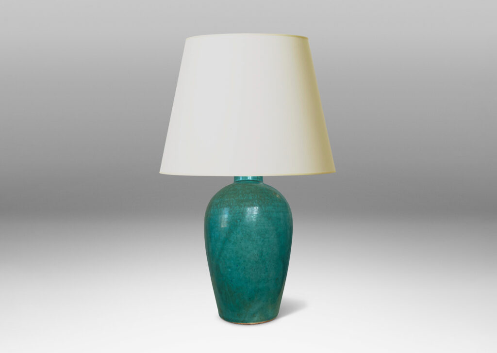 Gallery BAC legant tapered form in a saturated turquoise glaze