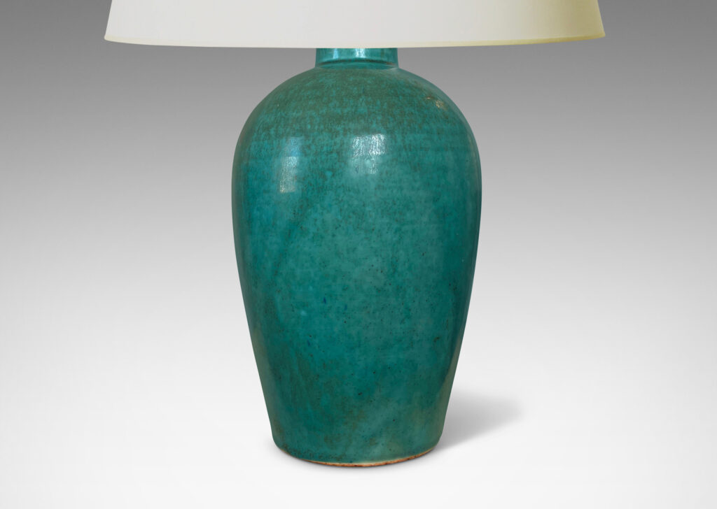 Gallery BAC legant tapered form in a saturated turquoise glaze