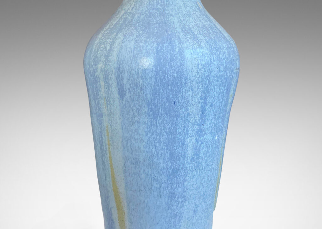 Gallery BAC tall tapering vase form in pale French blue tones