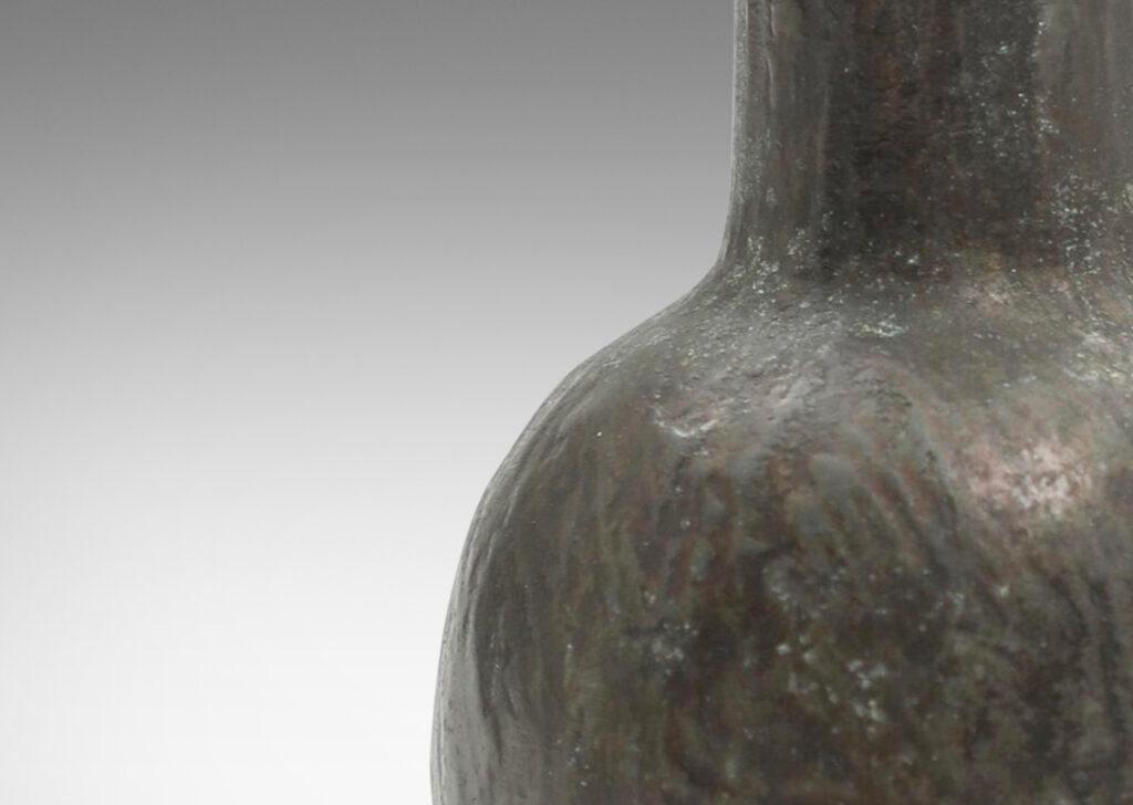 Gallery BAC demi-ovoid form with tall neck, encircled in an organically modeled texture