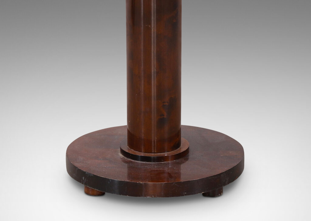 Gallery BAC isk top and base, with cylindrical pedestal; birch