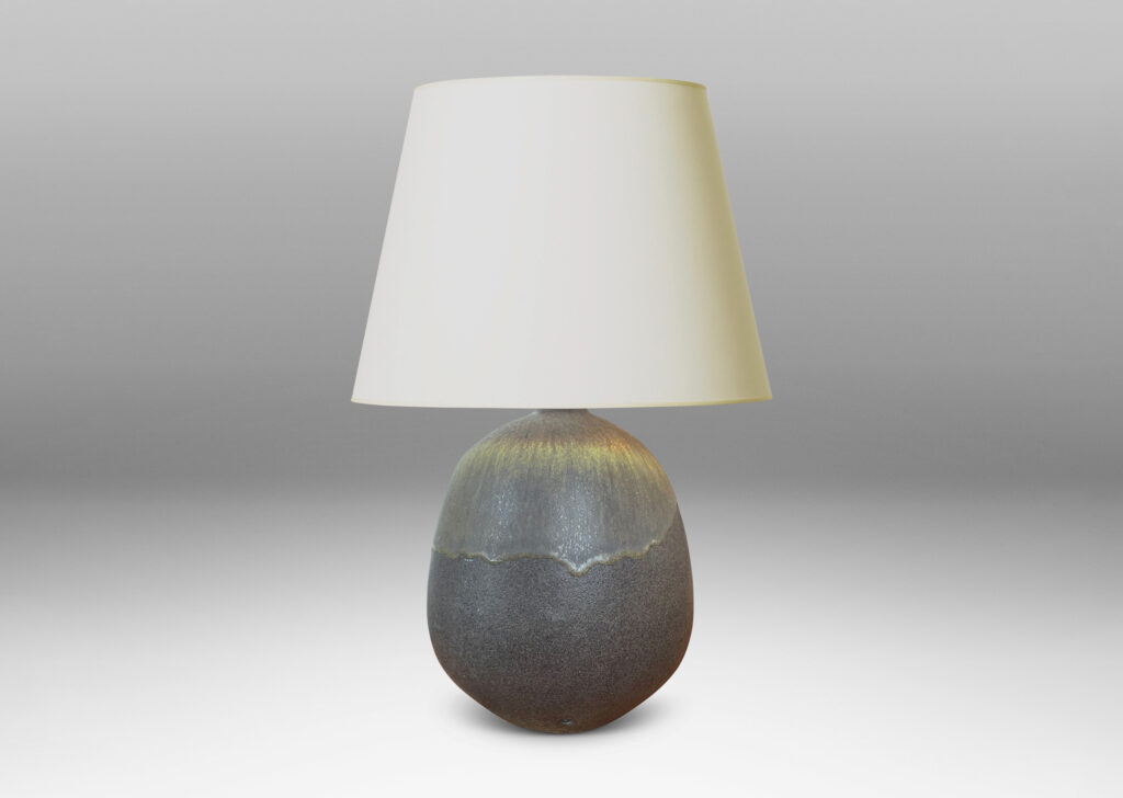 Gallery BAC organically modeled form in matte brown with a flowing eggshell finish brown-gold glaze