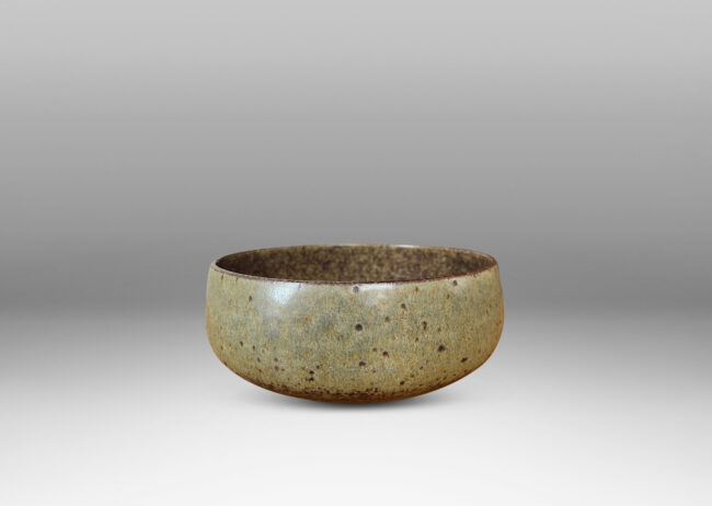 Gallery BAC organically modeled form in gray glaze with touches of dark brown