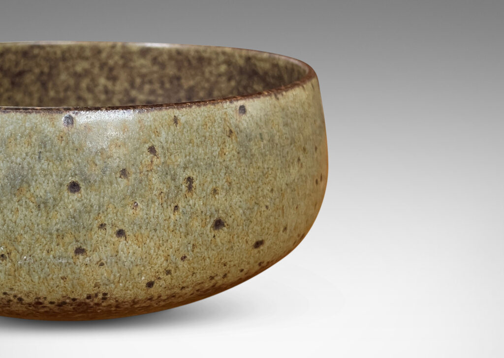 Gallery BAC organically modeled form in gray glaze with touches of dark brown