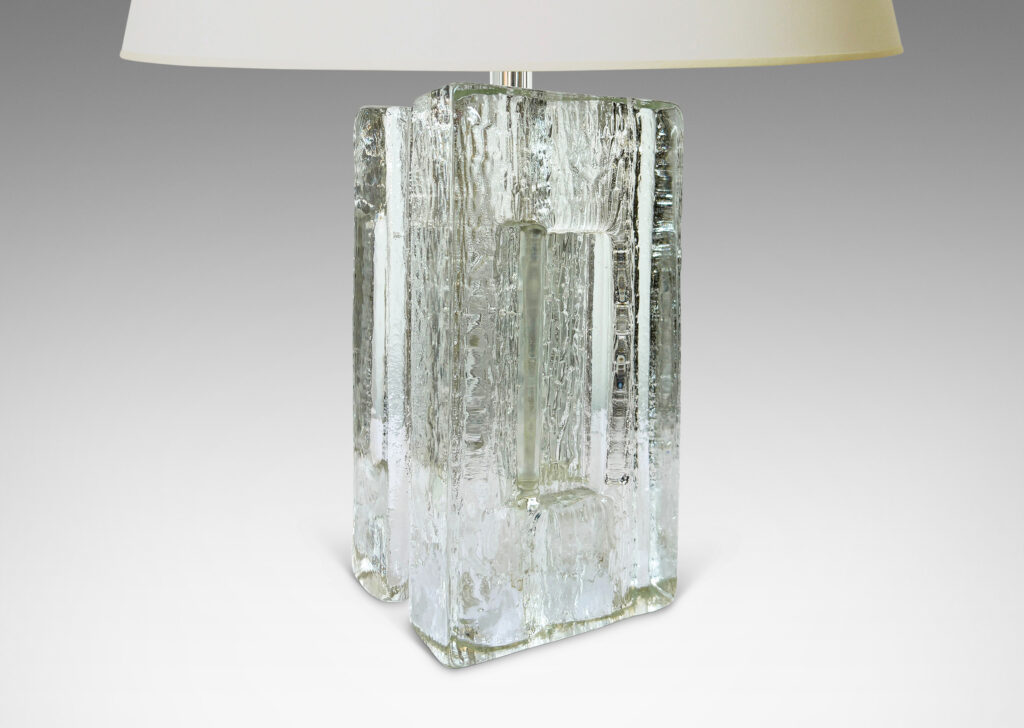 Gallery BAC rectangular panels with inset blocks and textud backs, glass