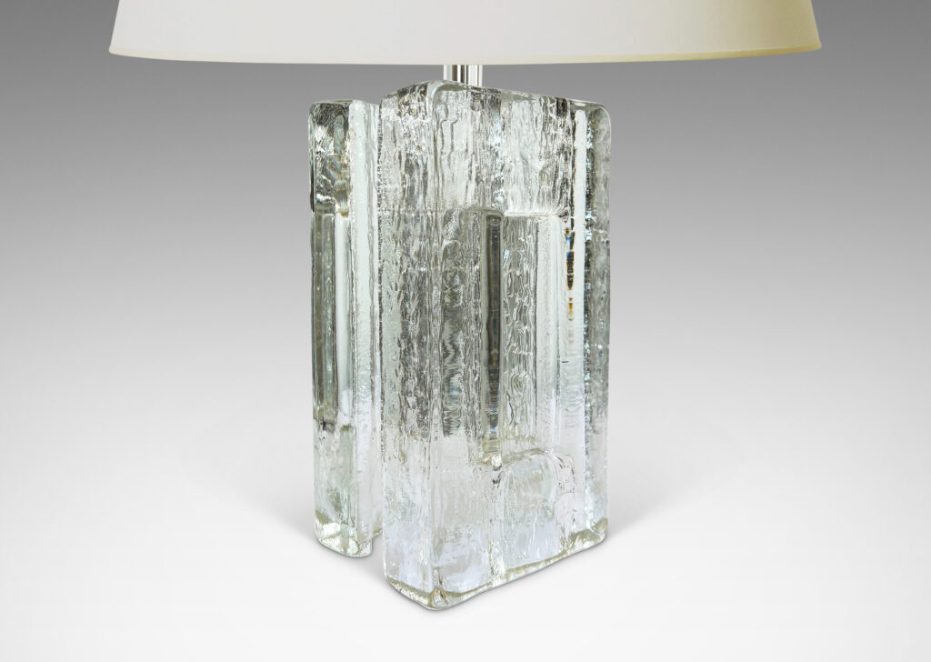 Gallery BAC rectangular panels with inset blocks and textud backs, glass