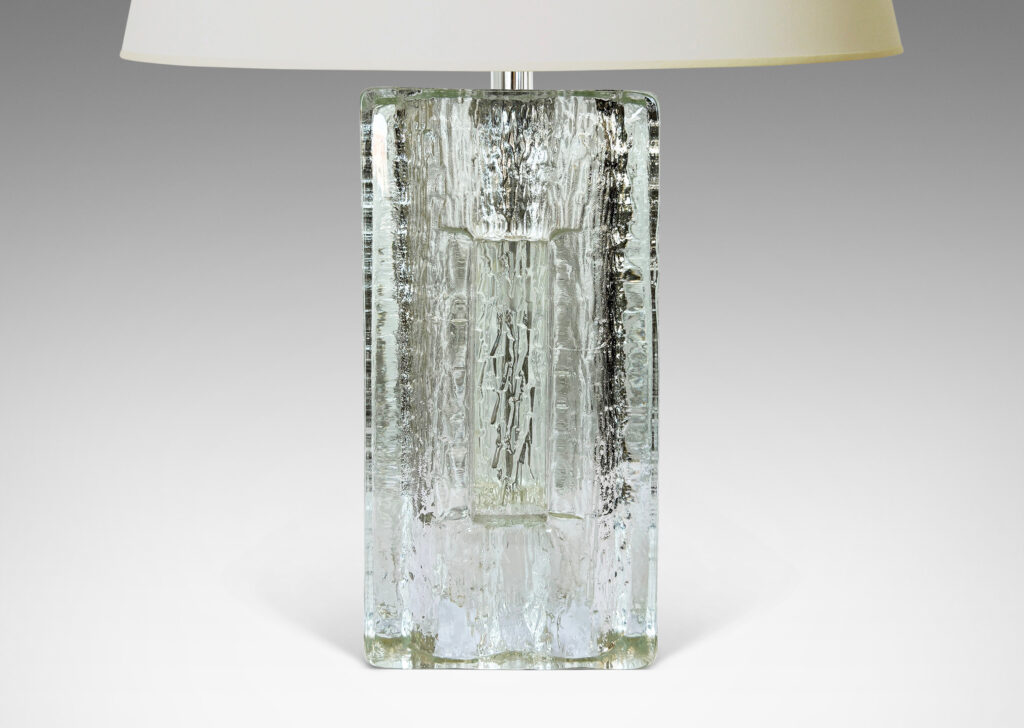 Gallery BAC rectangular panels with inset blocks and textud backs, glass