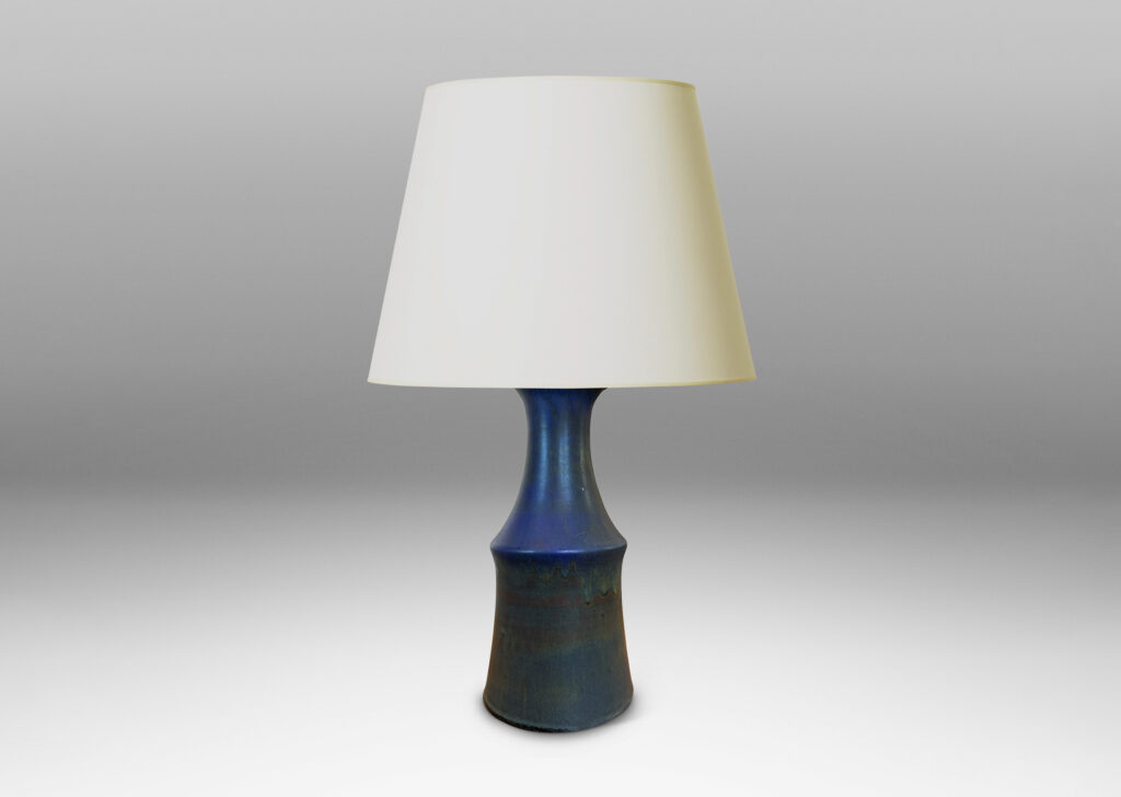 Gallery BAC coved tier bottle-like form, glazed in a gray wash