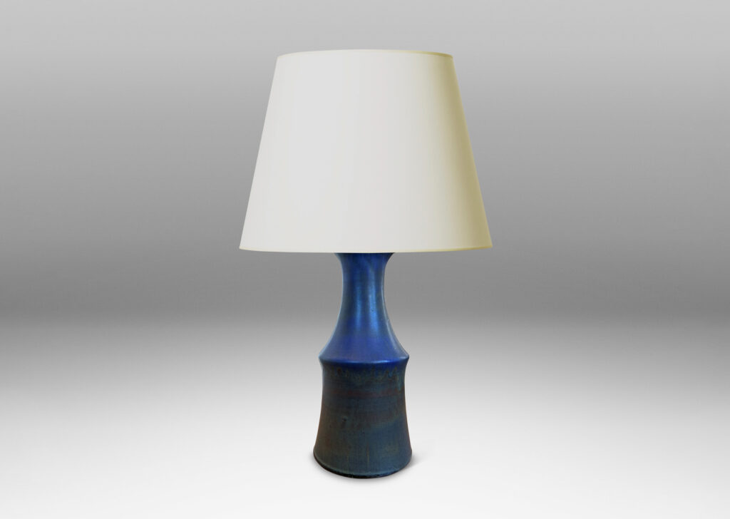 Gallery BAC coved tier bottle-like form, glazed in a gray wash