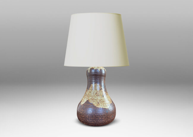 Gallery BAC double gourd form finished in a brown and light beige “Sung” style glaze